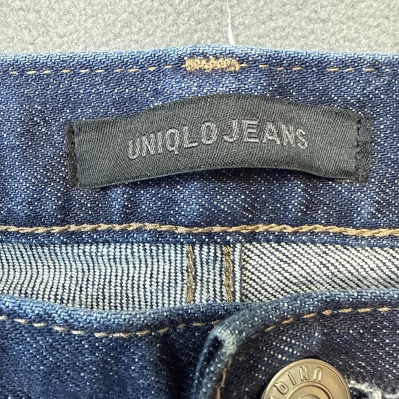 UNIQLO Jeans Mens 32x32 Blue Selvedge Kaihara Slim Straight Japanese Denim - Picture 7 of 13